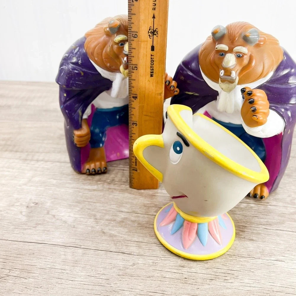 VTG Disney Beauty and‎ The Beast Hand Puppet Figure Pizza Hut 1992 Teacup Chip